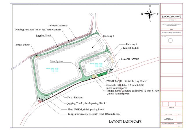 3D model of Water Infrastructure & Landscape Architectural Drafting