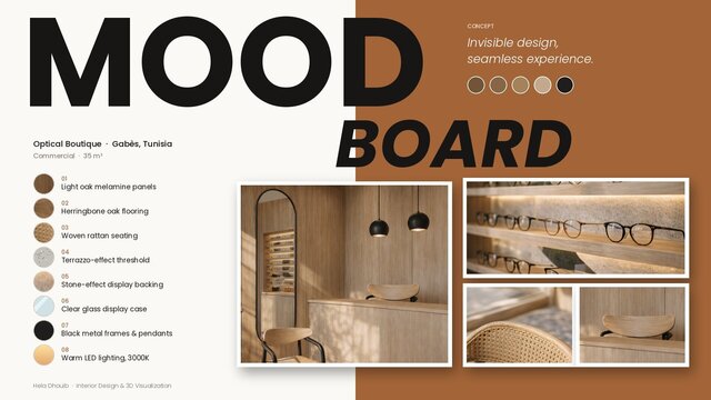 Optical Store Interior Design | Before & After 3D Redesign, Gabès – image 7 of 7
