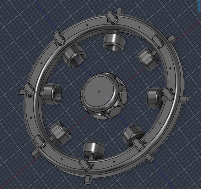 3D model of axial electromagnetic string oscillator