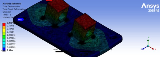 3D model of GE Jet Engine Bracket – Topology Optimization (GrabCAD Challenge)