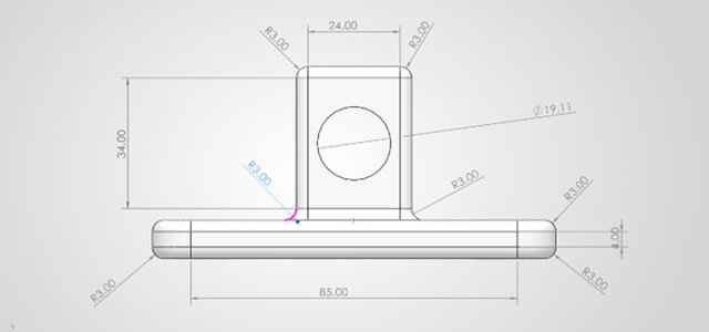3D model of GE Jet Engine Bracket – Topology Optimization (GrabCAD Challenge)