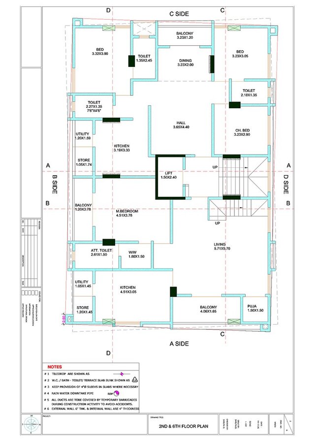 G+7 Residential Apartment — Architectural AutoCAD Drafting – image 2 of 4