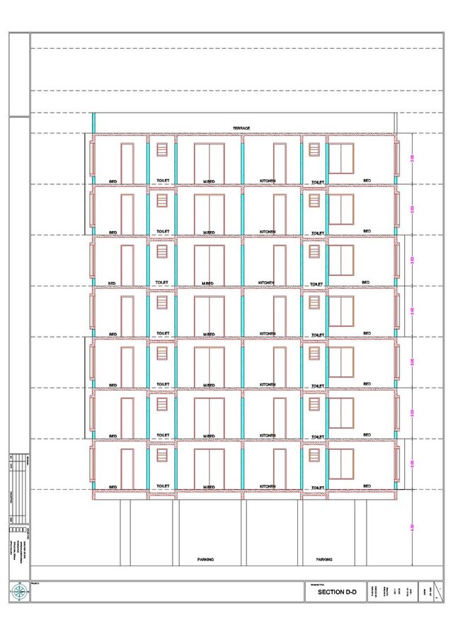G+7 Residential Apartment — Architectural AutoCAD Drafting – image 4 of 4