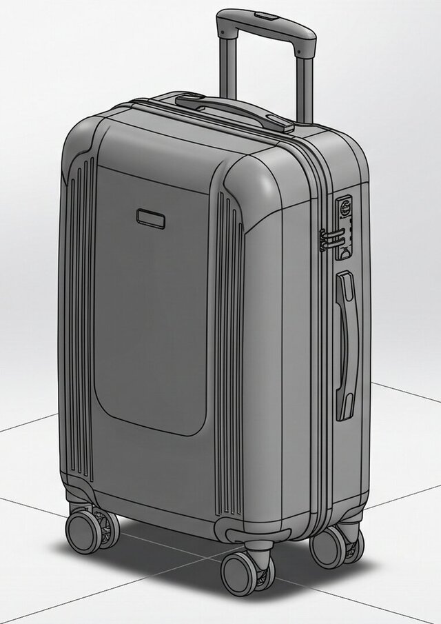 3D model of Cabin Luggage Suitcase Anyone
