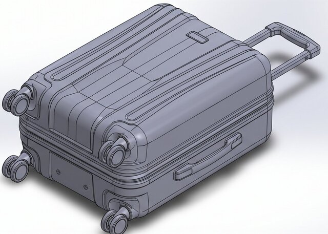 3D model of Cabin Luggage Suitcase Anyone