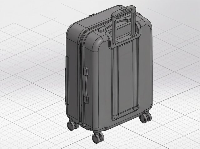 3D model of Cabin Luggage Suitcase Anyone