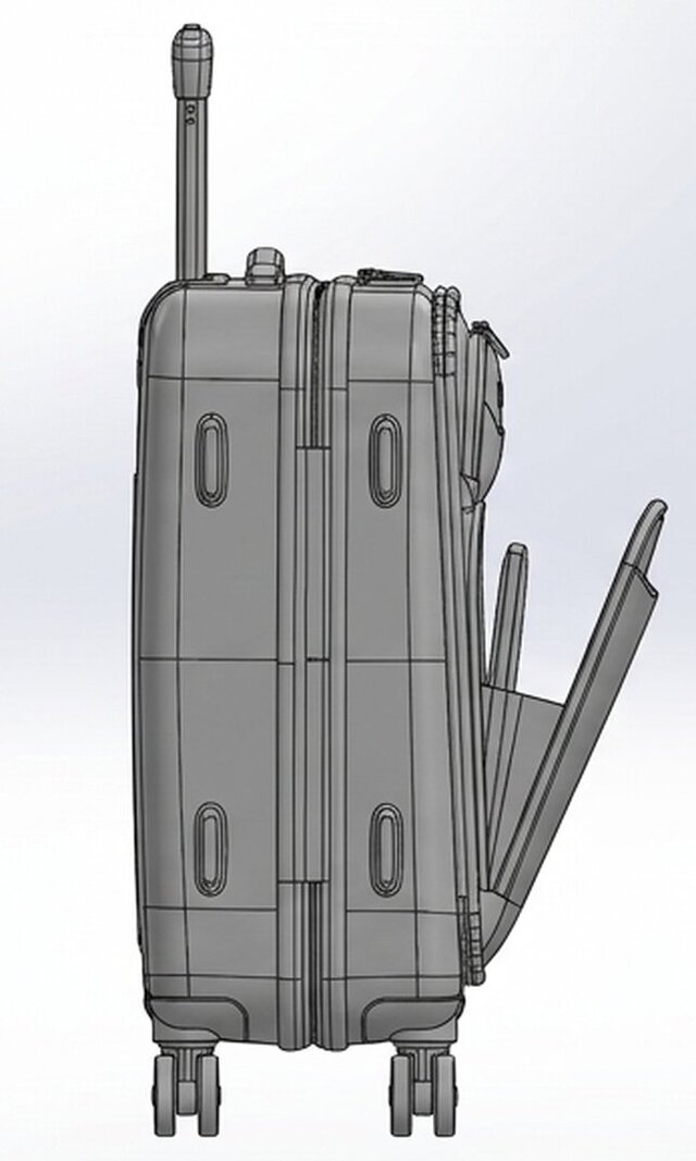 3D model of Cabin Luggage Suitcase Anyone