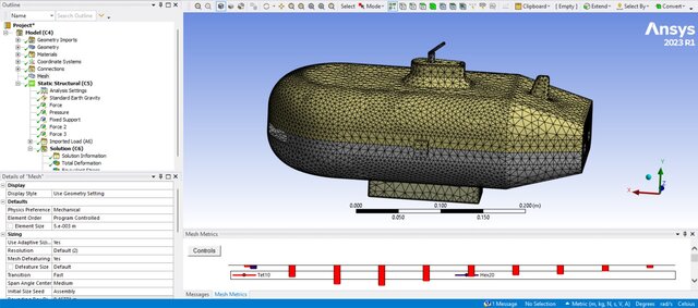 3D model of : Submarine Hull  Complete CAD-to-Manufacturing Engineering Workflow