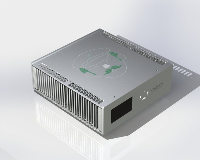 3D model of Custom Aluminum Electronics Enclosure with Passive Cooling