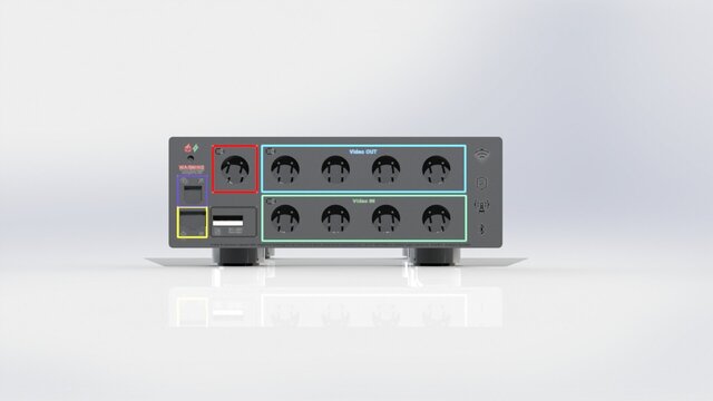 3D model of Custom Aluminum Electronics Enclosure with Passive Cooling