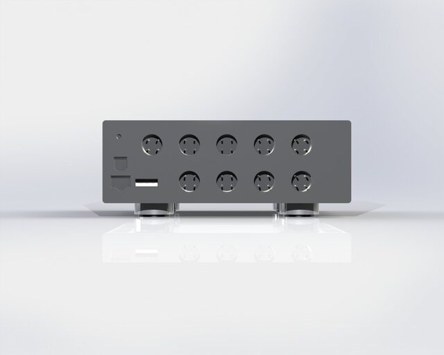 3D model of Custom Aluminum Electronics Enclosure with Passive Cooling