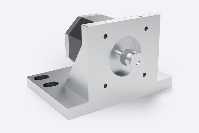 CNC Machined NEMA 23 Motor Mount | 6061 Aluminium, 3-Axis, Design for Machining – image 3 of 7