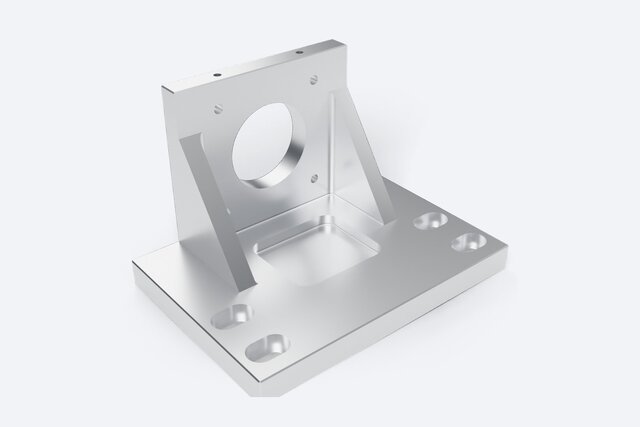 CNC Machined NEMA 23 Motor Mount | 6061 Aluminium, 3-Axis, Design for Machining – image 4 of 7