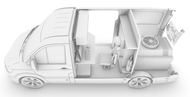 3D model of VW Crafter L3H2 based mobile Dyno Lab