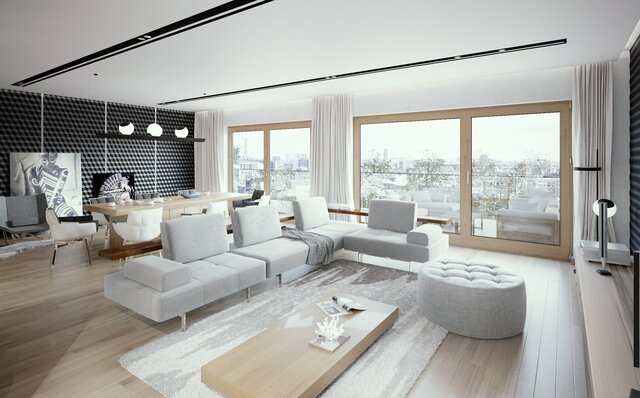 Housing in Leipzig - penthouse interior