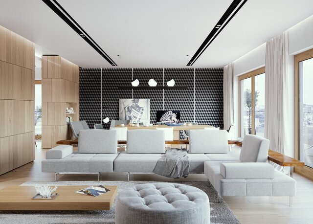 3D model of Housing in Leipzig - penthouse interior