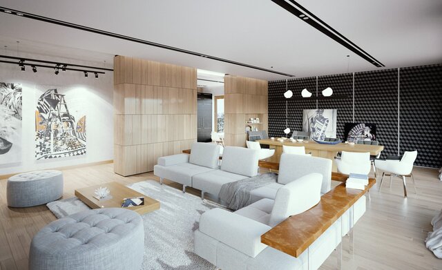 3D model of Housing in Leipzig - penthouse interior