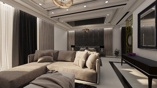 Luxury Bedroom Interior – Evening Ambiance