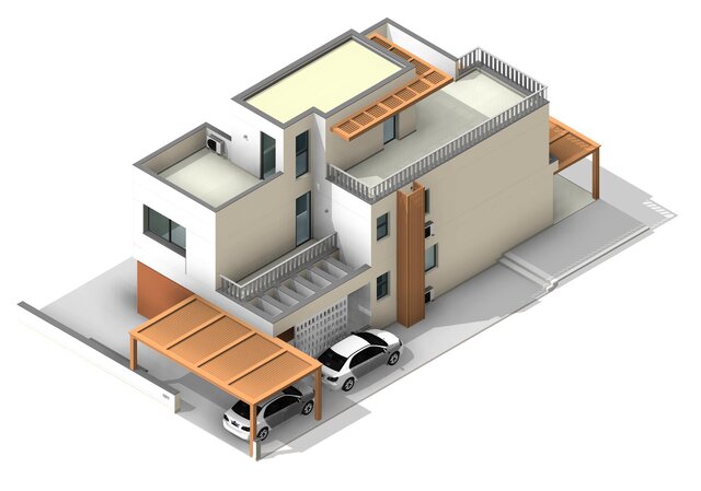 3D model of ONS Villa-S | Revit BIM Model, Construction Documentation & Visualization