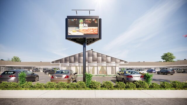 3D model of Commercial Shop Exterior Renovation, 3D Renderings