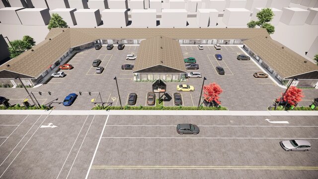 3D model of Commercial Shop Exterior Renovation, 3D Renderings