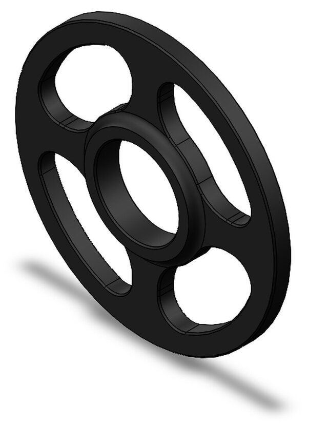 Four-Spoke Pulley Wheel – image 3 of 4