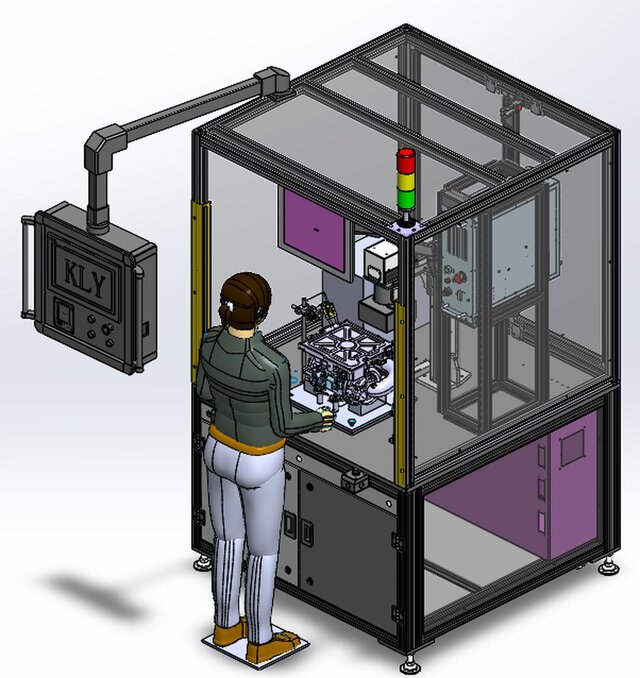 3D model of Automated Assembly Line Design for Automotive E-Drive Products