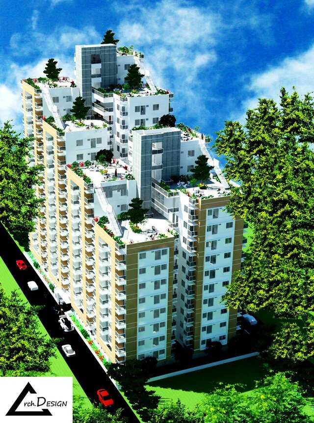 Design of a 160 unit Apartment Complex in Chandrima Uddyan, Dhaka. – image 8 of 19