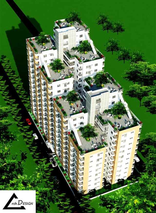 Design of a 160 unit Apartment Complex in Chandrima Uddyan, Dhaka. – image 16 of 19