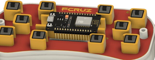 3D model of Wireless ESP32 Controller – Mechatronic Product Design & 3D Printed Prototype