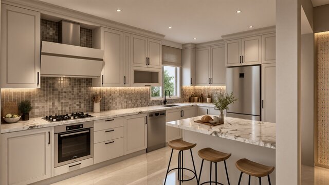 3D model of Multi-Purpose Architectural Portfolio: Exterior/Interior, Clinic, Kitchen, Cafe & Bathroom Renders