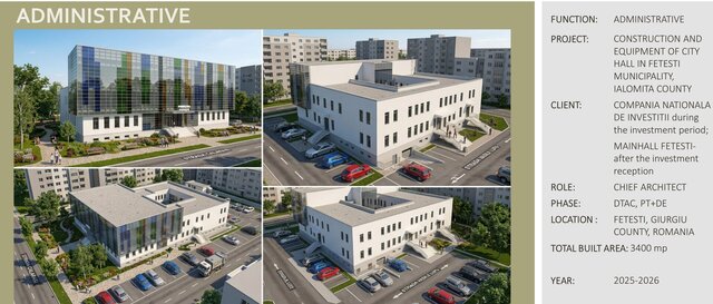Fetesti City Hall – Revit BIM Architectural Design & Coordination