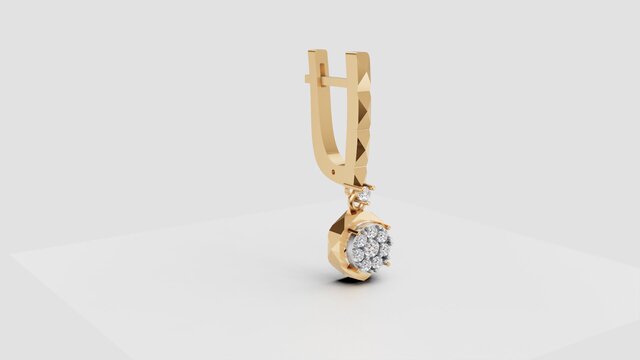 3D model of ring and earring complect