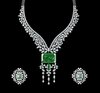 Luxury + Emerald + Diamond + Necklace Set + Manufacturing-Ready + Jewellery CAD design by habib007