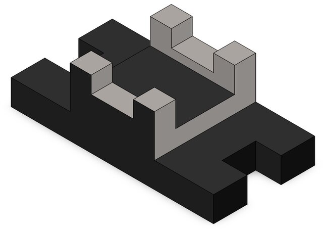Stepped Mounting Bracket – 3D CAD Model – image 1 of 4