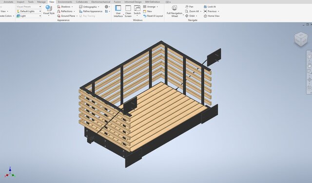 3D model of Modular Balcony System | Design & Fabrication Drawings