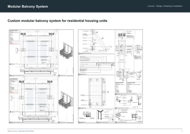 3D model of Modular Balcony System | Design & Fabrication Drawings