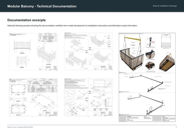 3D model of Modular Balcony System | Design & Fabrication Drawings