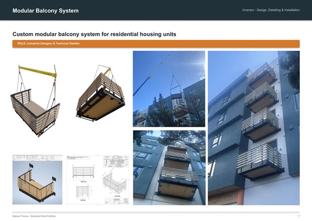 3D model of Modular Balcony System | Design & Fabrication Drawings