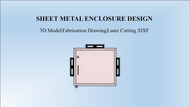 3D model of Industrial Sheet Metal Enclosure with Battery Assembly
