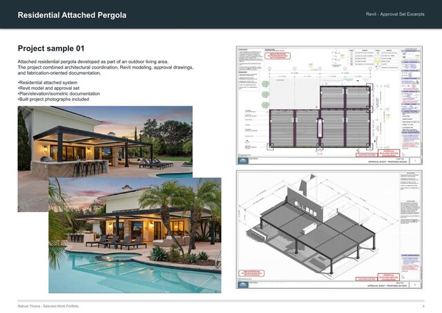 3D model of Pergola & Outdoor Structure Design | CAD & Fabrication Documentation
