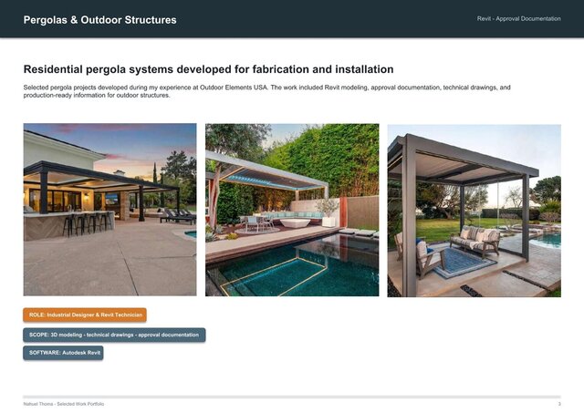 3D model of Pergola & Outdoor Structure Design | CAD & Fabrication Documentation