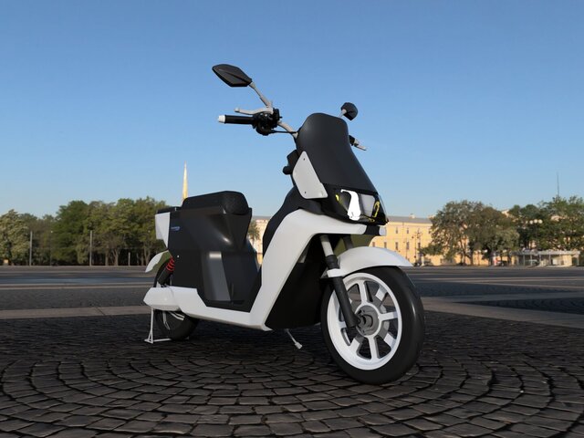 Modern Urban Electric Scooter Concept
