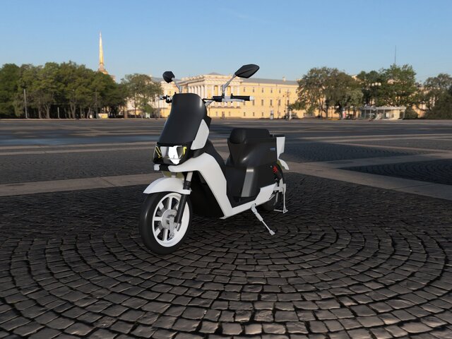 3D model of Modern Urban Electric Scooter Concept
