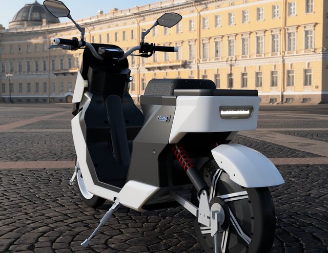 3D model of Modern Urban Electric Scooter Concept