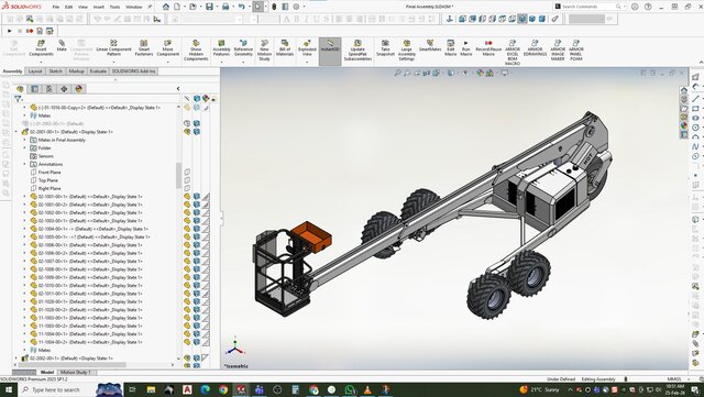 bile Hydraulic Boom Lift – 3D CAD Assembly