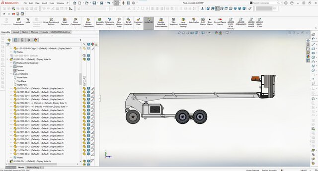 3D model of bile Hydraulic Boom Lift – 3D CAD Assembly