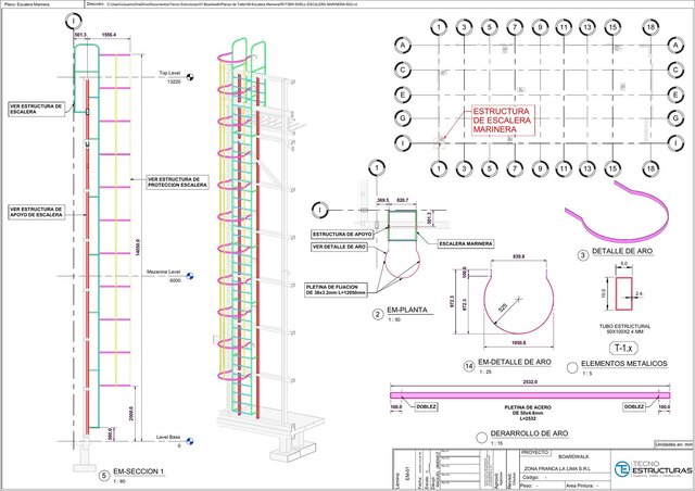 Steel Shop Drawings: Louvers & Ship Ladder – image 7 of 11