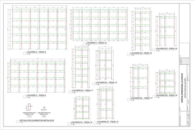 Steel Shop Drawings: Louvers & Ship Ladder – image 4 of 11