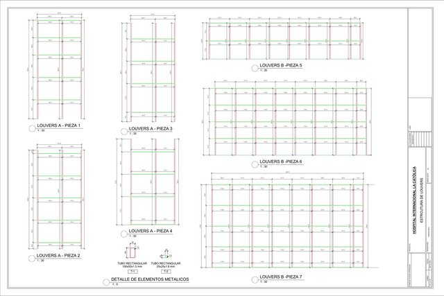 Steel Shop Drawings: Louvers & Ship Ladder – image 2 of 11